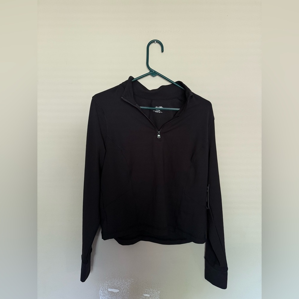 Black Quarter-Zip Pullover